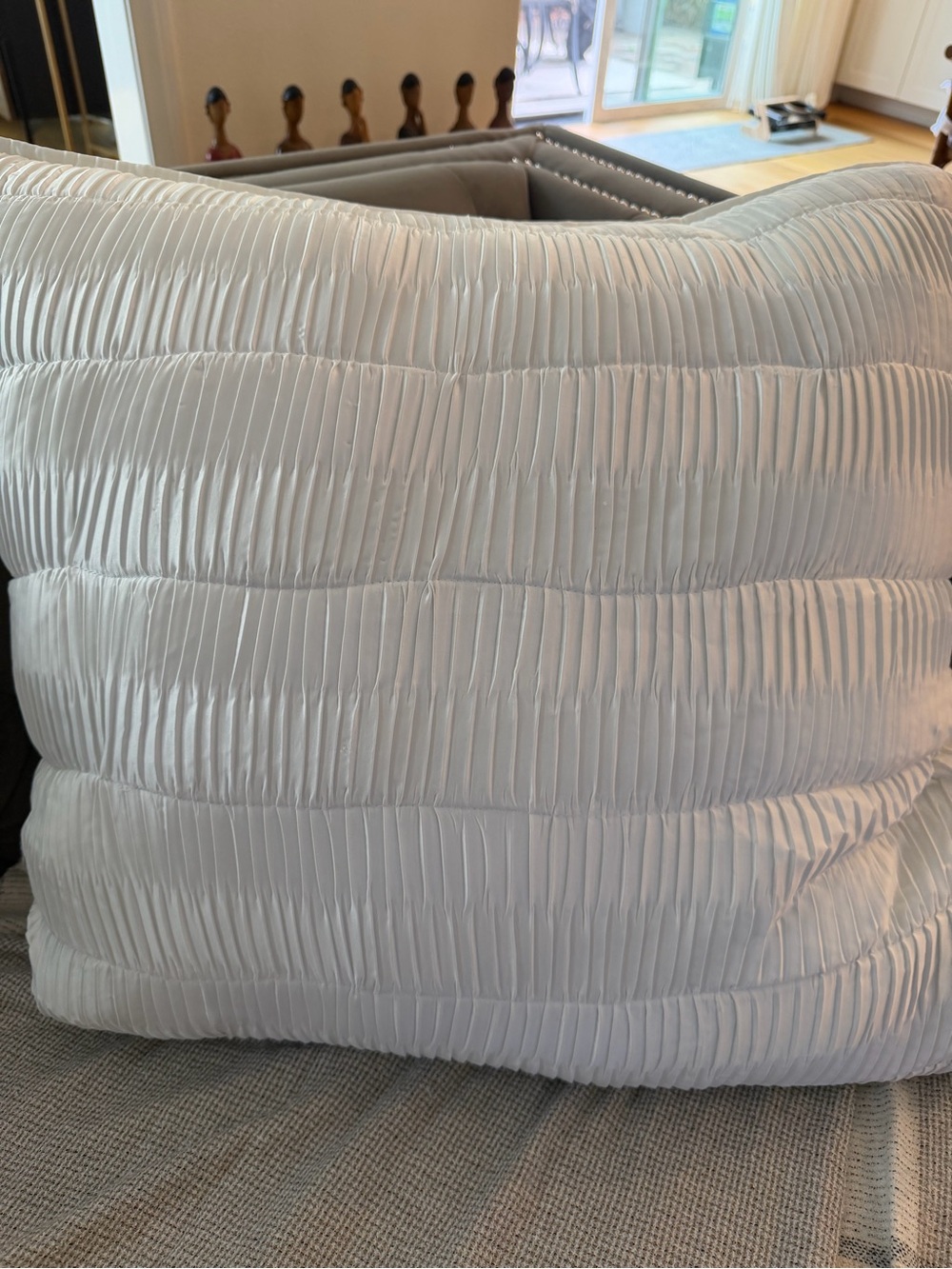 Z Gallerie White Pleated pillow sham (3)